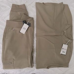BNWT FIGS scrub set in Latte